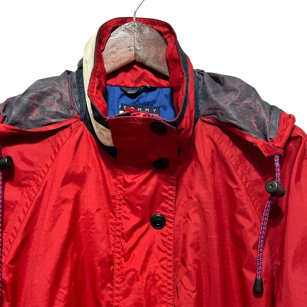 VTG Tommy Hilfiger Men‎ Windbreaker S Red Sailing Jacket 90s Y2K Gorpcore Preppy